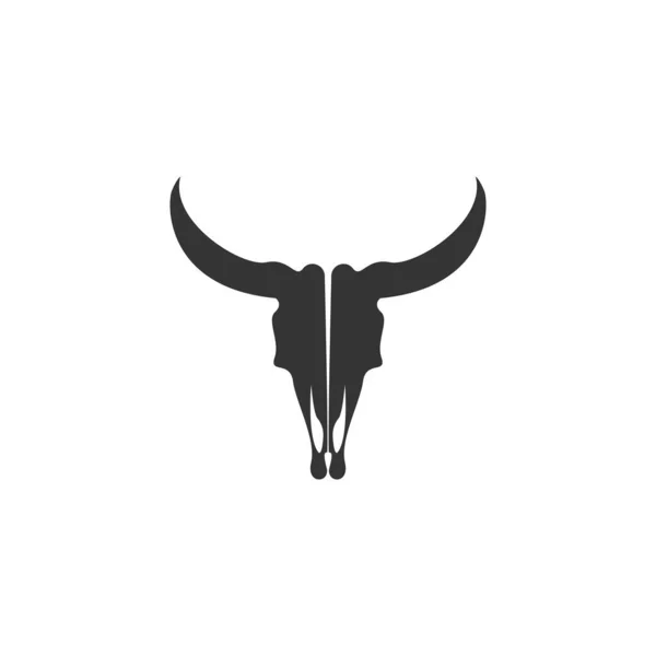 Logo Ikony Byka Logo Ikony Głowy Bawoła Wzór Wektora Projektu — Wektor stockowy