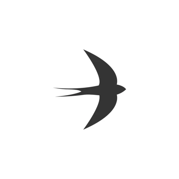 Diseño Simple Swift Bird Logotipo Icono Plantilla Vector — Vector de stock