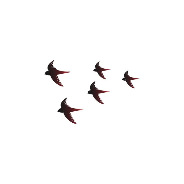 Diseño Simple Swift Bird Logotipo Icono Plantilla Vector — Vector de stock
