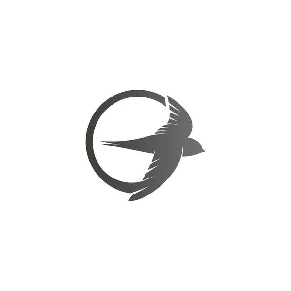 Prosta Konstrukcja Wektora Szablonu Logo Swift Bird — Wektor stockowy