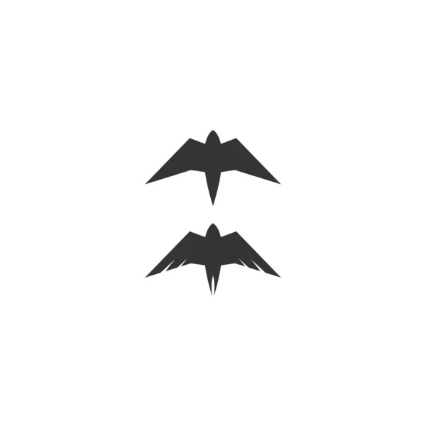 Enkel Design Swift Bird Logo Ikon Mall Vektor — Stock vektor