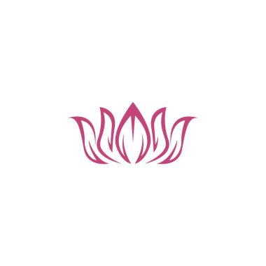 Güzellik Lotus çiçekleri logo ikonu tasarım şablonu vektörü 