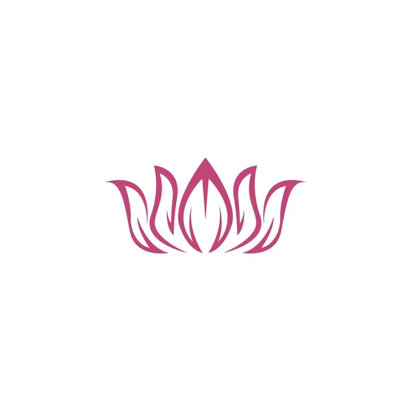 Belleza Lotus Flores Logotipo Icono Diseño Plantilla Vector — Vector de stock