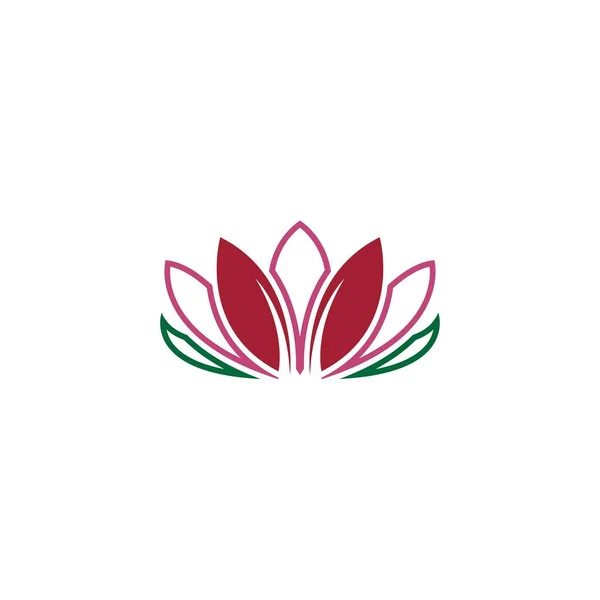 Beauty Lotus Bloemen Logo Pictogram Ontwerp Template Vector — Stockvector