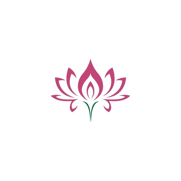 Beauty Lotus ดอกไม โลโก เวกเตอร นแบบการออกแบบไอคอน — ภาพเวกเตอร์สต็อก