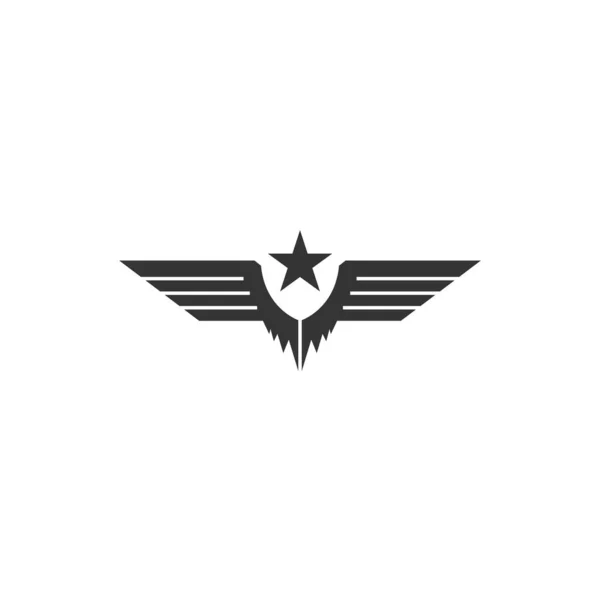 Wing Logo Pictogram Ontwerp Sjabloon Vector Illustratie — Stockvector