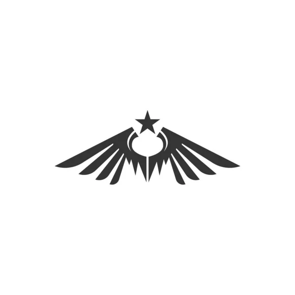 Wing Logotyp Ikon Symbol Design Mall Vektor Illustration — Stock vektor