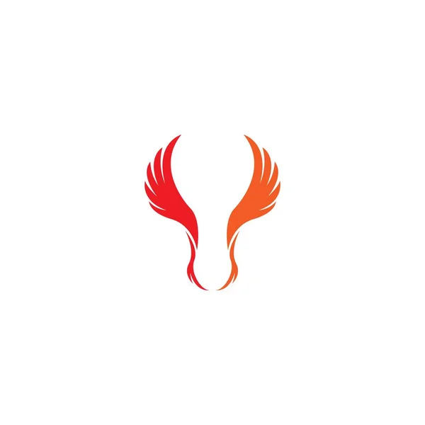 Ala Logotipo Icono Símbolo Diseño Plantilla Vector Ilustración — Vector de stock