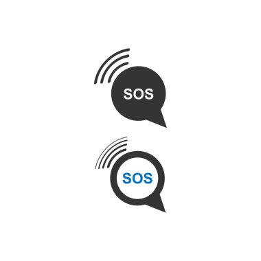 SOS sembol tasarımı konsept vektör şablonu çizimi