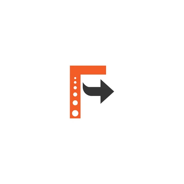 Lettre Logo Avec Modèle Vectoriel Conception Icône Flèche — Image vectorielle