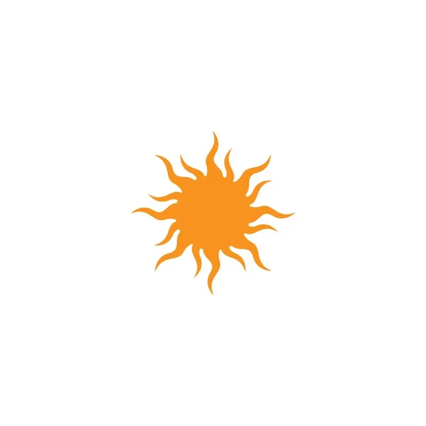 Ícone Logotipo Sol Design Plano Modelo Vetorial Ilustração — Vetor de Stock