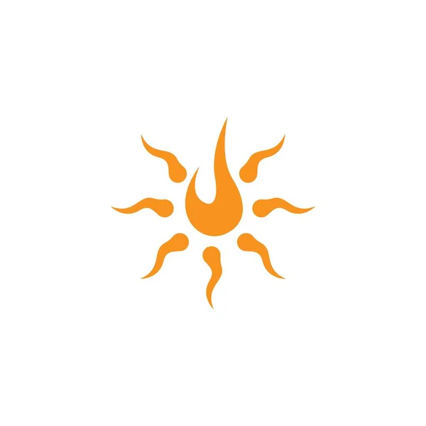 Значок Логотипу Сонця Плоский Дизайн Векторні Ілюстрації Шаблону — стоковий вектор