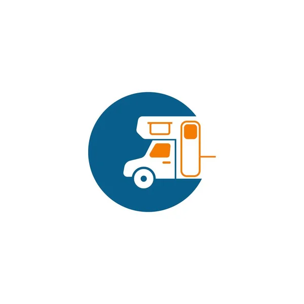 Caravana Simple Icono Móvil Logotipo Diseño Vector Plantilla — Archivo Imágenes Vectoriales