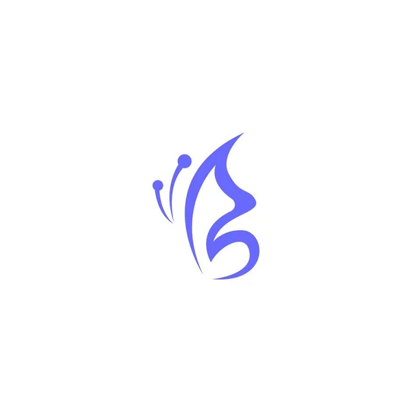 Butterfly Icona Logo Design Modello Modello Illustrazione Vettore — Vettoriale Stock
