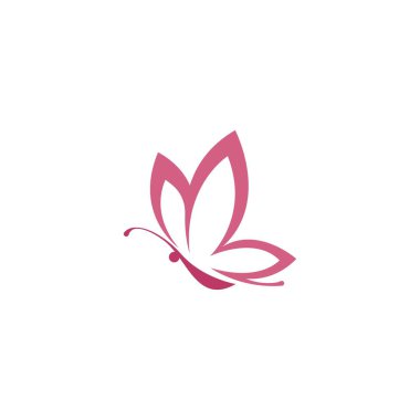 Kelebek simgesi logo tasarımı konsept şablon çizim vektörü