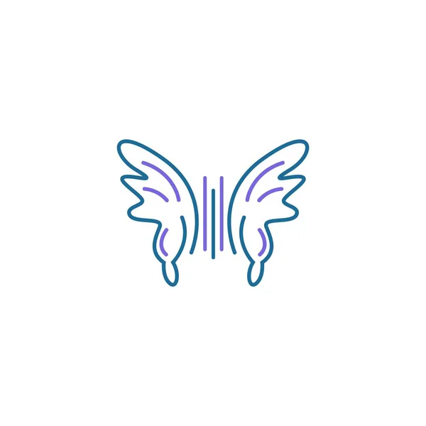 Концепция Дизайна Логотипа Бабочки Вектор Иллюстрации — стоковый вектор