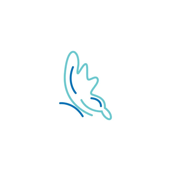 Butterfly Icon Logo Design Concept Template Illustration Vector — Stock Vector