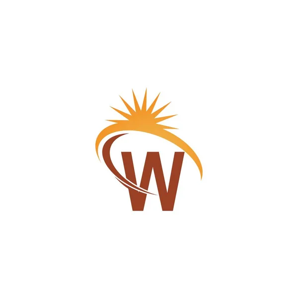 Buchstabe Mit Sonnenstrahl Symbol Logo Design Vorlage Illustration Vektor — Stockvektor