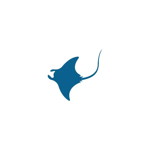 Stingray Icon Logo Design Concept Template Illustrtation Vector - Stok Vektor