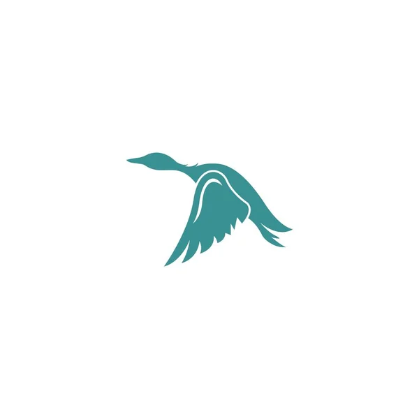 Duck Ikona Logo Projekt Koncepcja Szablon Wektor Ilustracji — Wektor stockowy