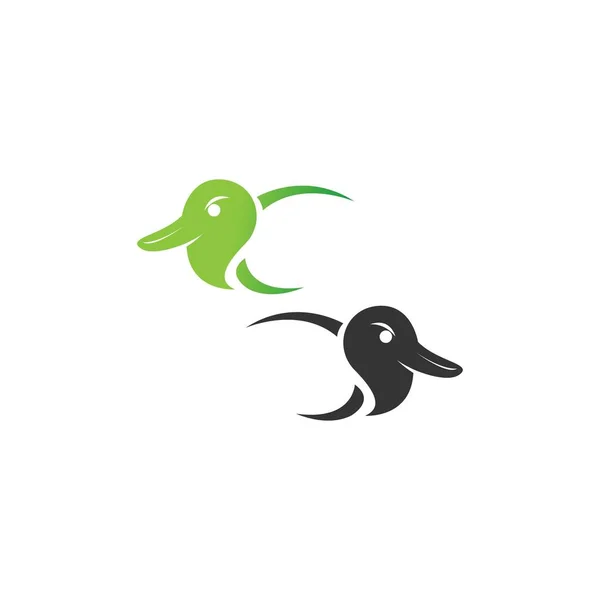 Ente Icon Logo Design Konzept Vorlage Illustration Vektor — Stockvektor