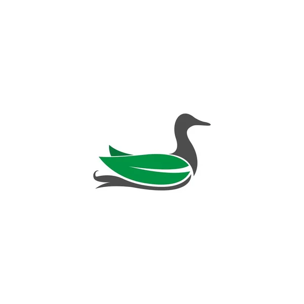 Duck Ikon Logo Design Koncept Mall Illustration Vektor — Stock vektor