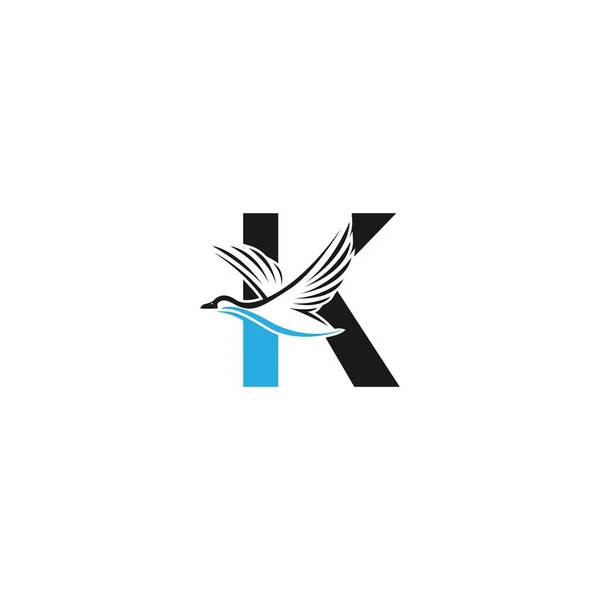 Letter Duck Icon Logo Design Illustration Vector - Stok Vektor