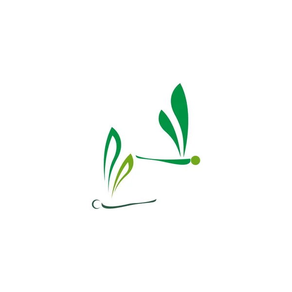Libelle Logo Icon Design Konzept Vorlage Illustration Vektor — Stockvektor