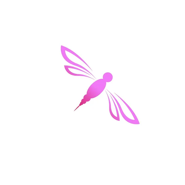 Dragonfly Logotyp Ikon Design Koncept Mall Illustration Vektor — Stock vektor