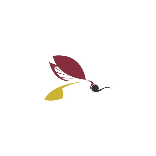 Fireflies Icon Logo Simple Design Vector Template Illustration — Stock Vector