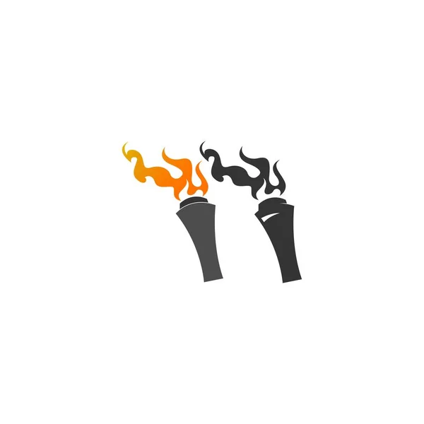 Flame Fire Icon 디자인 템플릿 일러스트 — 스톡 벡터