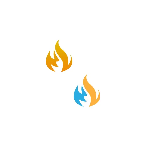 Иллюстрация Векторного Шаблона Логотипа Пламени Огня — стоковый вектор