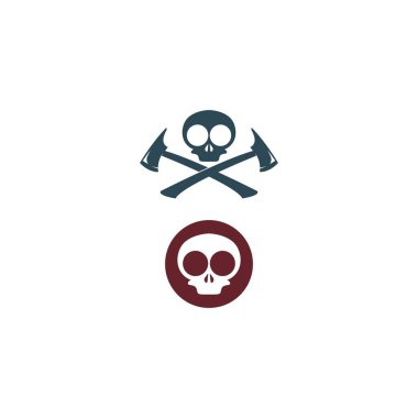 Kurukafa logosu tasarım vektör şablonu çizimi