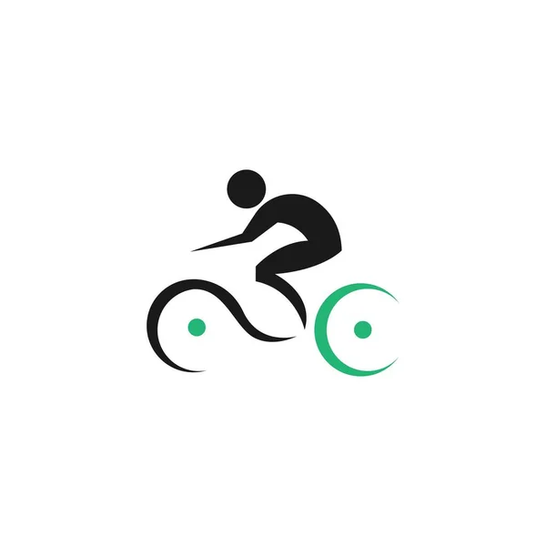 Sepeda Logo Ikon Sepeda Vektor Desain Konsep Bersepeda - Stok Vektor