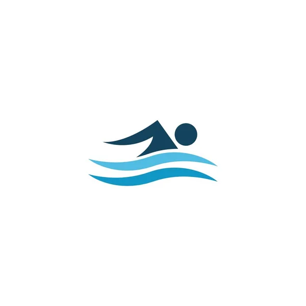 Swim Swimming Icon Logo Design Concept Illustration Vector — Stock Vector