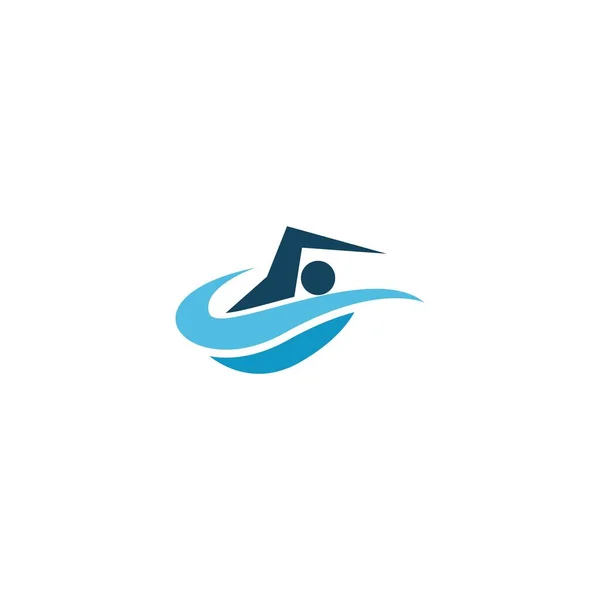 Плавати Вектор Концепції Дизайну Логотипу Значка Плавання — стоковий вектор