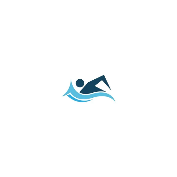 Swim Swimming Icon Logo Design Concept Illustration Vector — Stock Vector