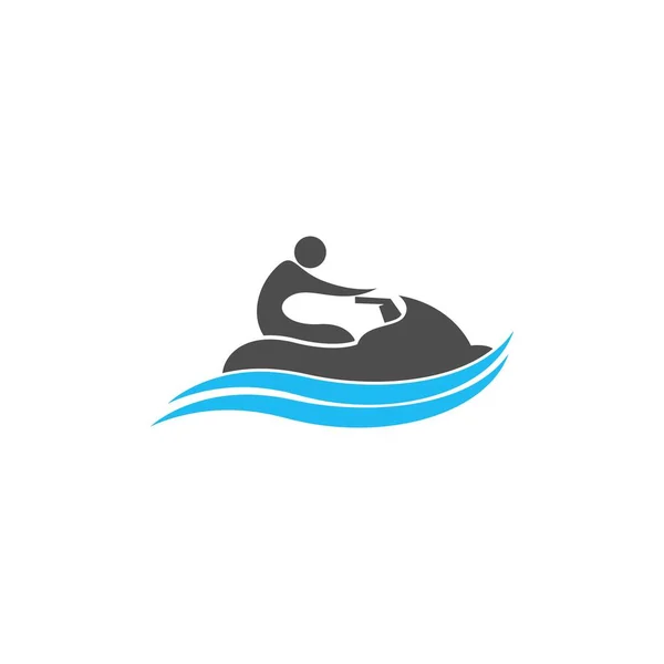 Su sporu simgesi logo tasarımı vektör şablonu çizimi