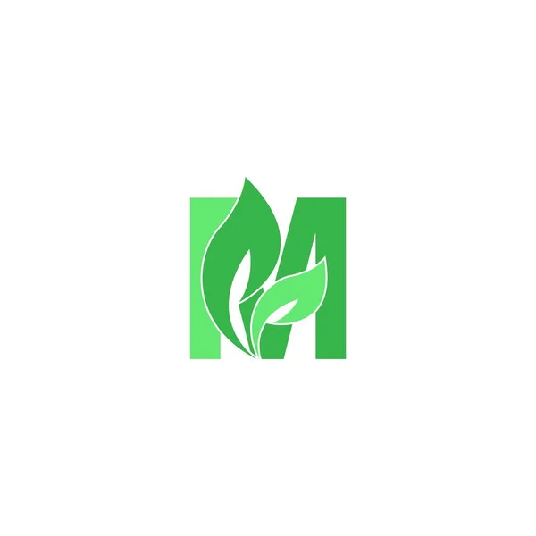 Letter Logo Leaf Icon Design Concept Vector — 스톡 벡터