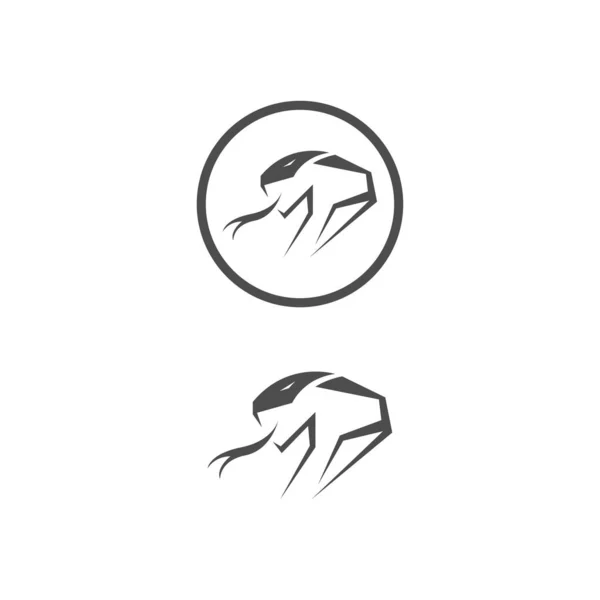 Orm Ikon Logotyp Design Vektor Mall Illustration — Stock vektor