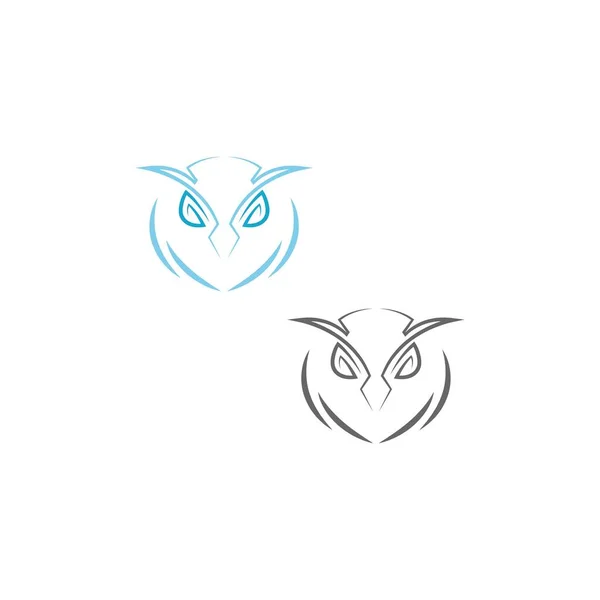 Owl Icon Logo Design Vector Template Illustration — Stock Vector