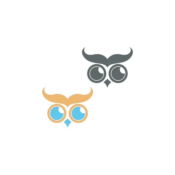 Owl Icon Logo Design Vector Template Illustration — Stock Vector