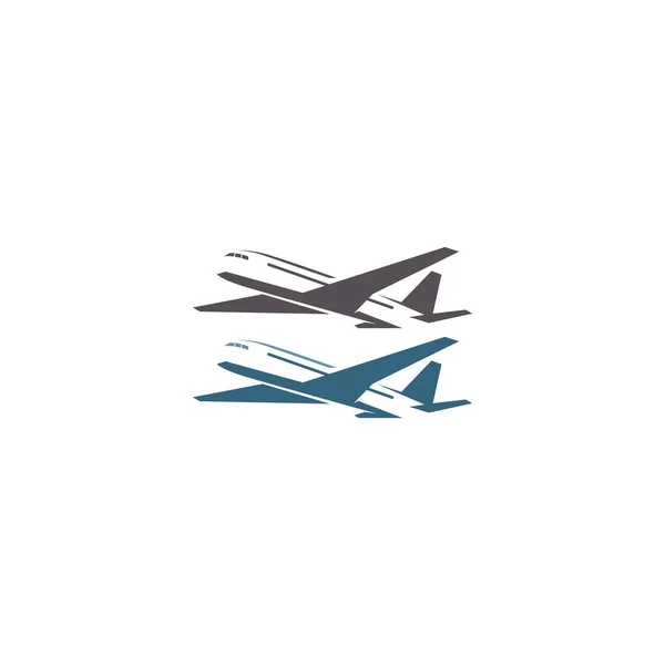 Templat Gambar Vektor Logo Plane Icon - Stok Vektor