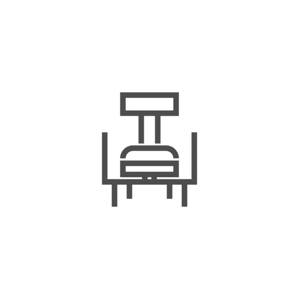 Muebles Logotipo Icono Vector Plano Diseño Plantilla — Archivo Imágenes Vectoriales