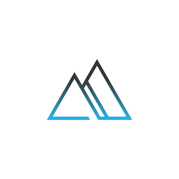 Mountain Ikon Logotyp Design Vektor Illustration Mall — Stock vektor