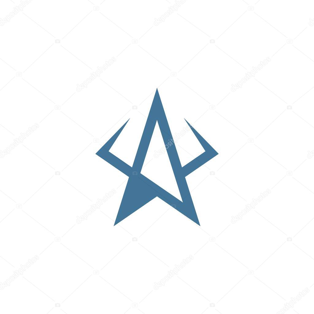 Letter A logo icon design concept illustration
