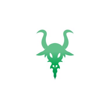 Keçi simgesi logo vektör tasarım şablonu çizimi