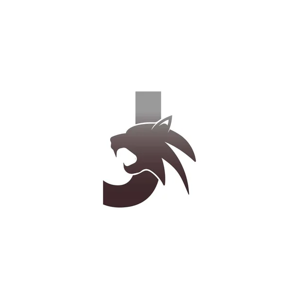 Litera Szablonem Wektora Logo Głowy Pantery — Wektor stockowy