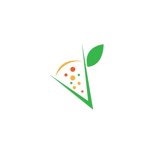 Ícone Pizza Logotipo Design Vetor Modelo Ilustração — Vetor de Stock