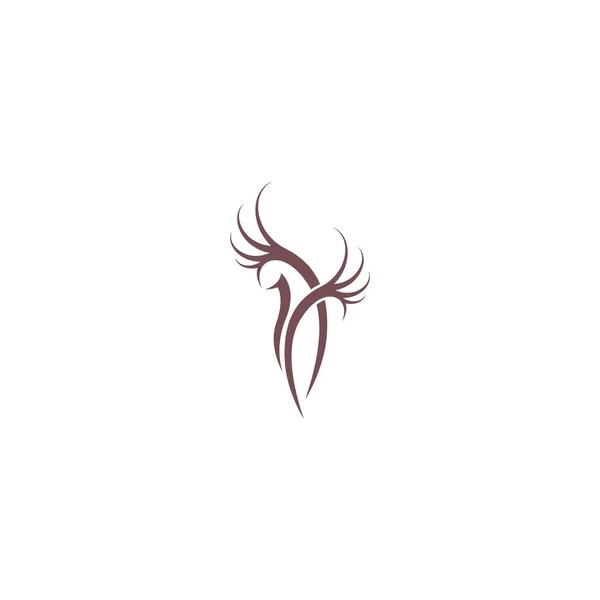 Tatuaggio Icona Logo Modello Vettoriale — Vettoriale Stock